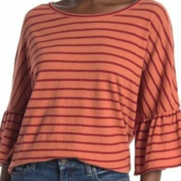 Madewell Tops - MADEWELL Flare Bell Short Sleeve Blouse Size XXS